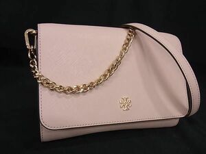 1円 ■美品■ TORY BURCH トリーバーチ レザー クロスボディ ショルダーバッグ ショルダーウォレット 長財布 レディース ピンク系 FD8217