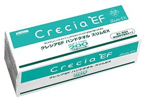 【ケース販売】 クレシア EF ハンドタオル ソフトタイプ スリムEX 小判サイズ 2枚重ね 200組(400枚)/パック ×36パック入