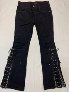 ALGONQUINS lace up gimmick design pants