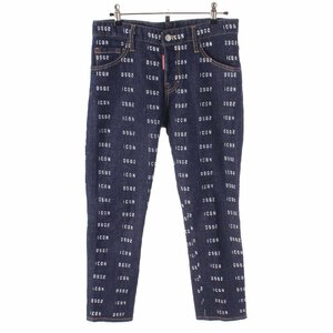 【ディースクエアード】Dsquared2　ICON ロゴ コットン デニムパンツ ジーンズ S80LA0001 インディゴ 36 【中古】【正規品保証】199630