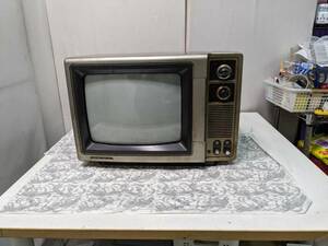 【中古】大阪引取歓迎　サンヨー　カラー　ブラウン管　テレビ　BM　木目調　14インチ　レトロ　インテリア　昭和レトロ【KTKG026】