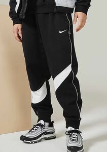 M 新品 NIKE AS M NK SWOOSH FLC PANT ナイキ スウッシュ フリース パンツ ビッグスウッシュ ジョガー スウェットパンツ 黒 白