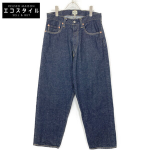 TOYO ENTERPRISE 東洋エンタープライズ GL42427A 1.5oz. DENIM 5POCKET WIDE PANTS インディゴブルー S ボトムス コットン メンズ 中古