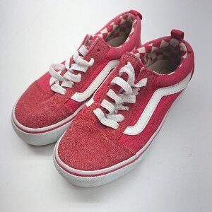 ◇ Θ VANS ヴァンズ V36CK キッズ 男の子 女の子 ローカットスニーカー サイズ21 レッド レディース メンズ E