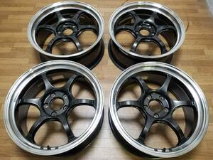 【美品】18インチ 8J +48 PCD112 ADVAN Racing RG-D2 VW ゴルフ Golf 8K Audi アウディ A4 S4 4F A6 TT ベンツ BENZ BMW RG R6 RS RZ TC GT