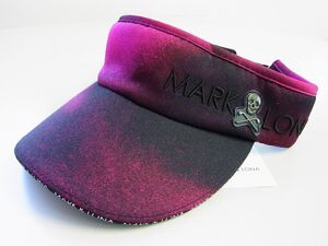 正規品★MARK&LONA マーク&ロナ★Falcon Visor ブラックニッケルスカルタイダイ染め風サンバイザー【MLF-0C-FC02】ピンク桃【本物保証】