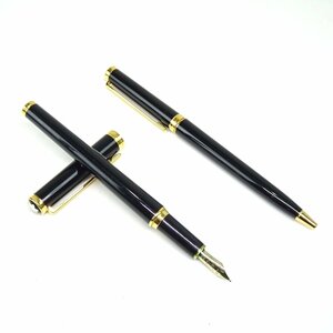 ★E2983 モンブラン ノブレス 万年筆 ボールペン 2点セット ペン先14K MONTBLANC NOBLESSE OBLIGE 試書未確認 メンズ★