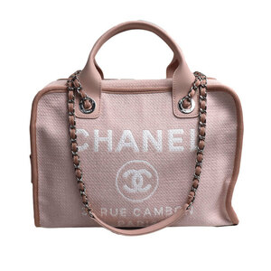 CHANEL シャネル ドーヴィル ボーリング 2Wayショルダーバッグ ピンク A92750 レディース 中古 美品