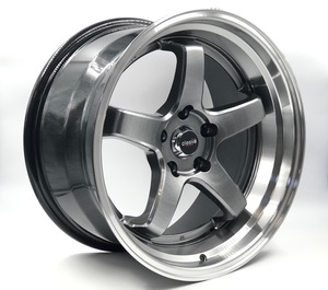 CLEAVE RACING FL53 18x9.5J +18 5H-114.3 ガンメタ/マシンド 4本セット