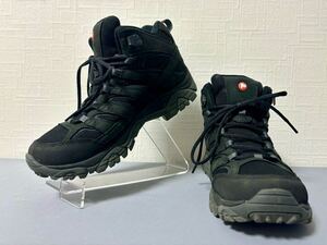 美品!! MERRELL メレル J46551 MOAB 2 Smooth Mid GTX BLACK 25.5cm GORE-TEX トレッキングシューズ ゴアテックス