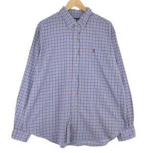 古着 ラルフローレン Ralph Lauren CLASSIC FIT 長袖 ボタンダウンチェックシャツ メンズXXL /eaa435471