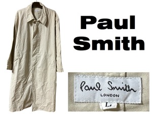 希少ポールスミスPaulSmitｈ★コットン・ロングコート★アイボリー★Ｌ