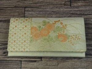 C99【和装　バッグ】　22×11.5cm、まち3~６cm　花柄 /訳あり