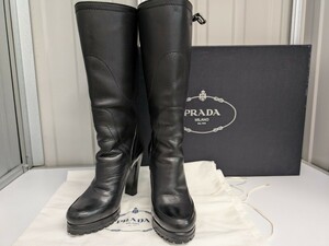 プラダ　PRADA　ロングブーツ　レザー　36 1/2