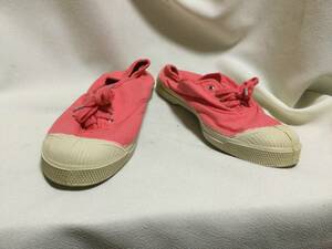 C１１４９　BENSIMON　ピンク　布地　３６サイズ　ウオーキング