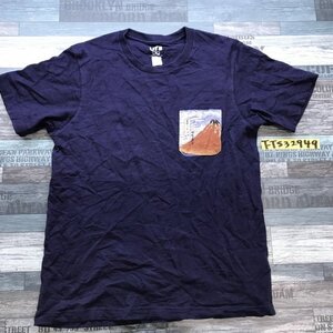 UT UNIQLO ユニクロ × 葛飾北斎 メンズ 富嶽三十六景 コットン 半袖Tシャツ M 紺