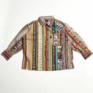 Paul Smith ☆ キッズ 100 デザイン性◎ 総柄 イタリア生地 シャツ 長袖 可愛い オシャレ お出かけ 日常 スタイル ポールスミス ■SAP141