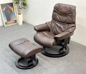 ■EKORNES/エコーネス■TAMPA/タンパ ストレスレスチェア リクライニングチェア オットマン付き ブラウン 北欧★埼玉発送★