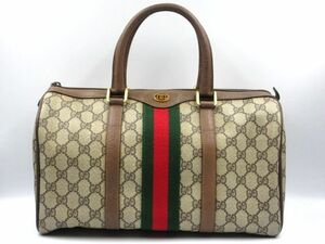 ■ GUCCI グッチ オールドグッチ 012.3582.58 シェリーライン GG柄 ミニボストン ヴィンテージ アンティーク バッグ ブランド品 男女兼用