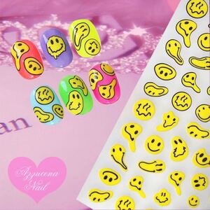 crazy Smiley nail stiker