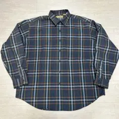 80s L.L.Bean PLAID SHIRT Navy