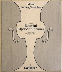 ボッテジーニ カプリッチョ・ブラヴーラ イ長調 (コントラバス＋ピアノ) 輸入楽譜 BOTTESINI Capriccio di Bravura A-dur 洋書