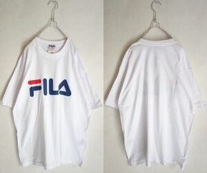 未使用 デッドストック 90年代 FILA ロゴ TシャツL☆フィラ MADE IN USA 長期保管によるシミあり