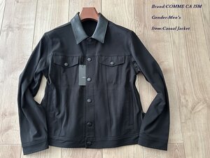 新品 COMME CA ISM MEN コムサイズム メン デニム風 ストレッチジャケット 05ブラック Mサイズ 22BE31 定価9,800円