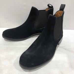 【SHOO IN SHOE】シューインシュー カーフレザー チェルシーブーツ サイドゴアブーツ 52021904714 スウェード ブラック メンズ 41 ts202410