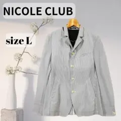 NICOLE CLUB ジャケット ネイビー 春夏秋 Lサイズ相当　a264