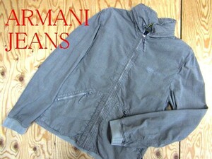 ★アルマーニジーンズ ARMANI JEANS★メンズ ワンポイントロゴ刺繍 コットンジップジャケット★R60804076A