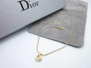 【極上美品】Christian Dior ブレスレット ミニ ロゴ クリスチャン ディオール ヴィンテージ レディース 結婚式 mb-5-35