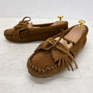 和540★ MINNETONKA ミネトンカ モカシン スリッポン スエードレザー シューズ 6 ブラウン レディース