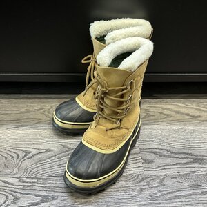 極美品 SOREL ソレル カリブー ウォータープルーフ スノーブーツ ベージュ US6 JP23cm NL1005-280 ウィンターブーツ 防水 防寒 レディース