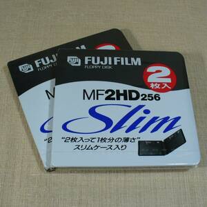 FUJIFILM　MF2HD256A 2　3.5インチ フロッピーディスク　2HD　スリムケース2枚入り　2個セット　未開封品！