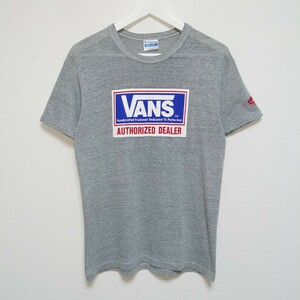 即決 M 80s VANS オールド バンズ Tシャツ HANES 霜降り グレー AUTHORIZED DEALER USA製