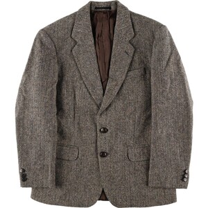 古着 セントマイケル St Michael Harris Tweed ハリスツイード ヘリボーン ウールテーラードジャケット 英国製 メンズM相当 /eaa509889