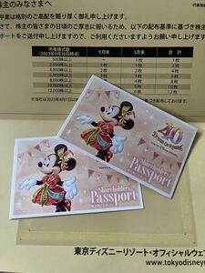 送料込み　東京ディズニーリゾート 株主用パスポート　2枚