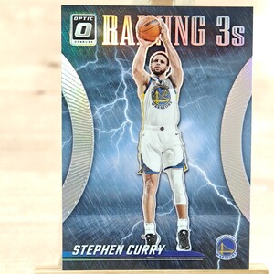 ステフィン・カリー 2023-24 Panini Donruss Optic Raining 3s Silver Prizm Stephen Curry ゴールデンステート・ウォリアーズ