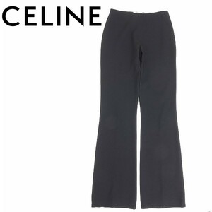 ◆CELINE セリーヌ FINITION MAIN ストレッチ フレア パンツ ブラック 黒 38