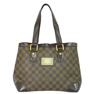 本物 ルイヴィトン LOUIS VUITTON LV ハムステッド PM ダミエ エベヌ トートバッグ ハンドバッグ ブラウン N51205