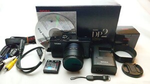 【美品レア商品】シグマ　SIGMA　DP2 Mirroless Copact Degital Camera ミラーレスコンパクトカメ　BLACK　BODY　元箱付フルセット　