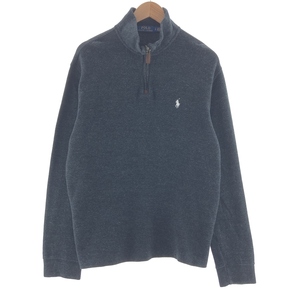 古着 ラルフローレン Ralph Lauren POLO RALPH LAUREN コットンニットハーフジップセーター メンズL /taa001478