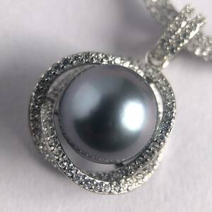 南洋 黒蝶 真珠 ペンダント ネックレス パール pearl pendant necklace