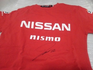 nismo ニスモ 22 柳田真孝 直筆サイン Tシャツ 160