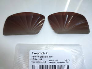 処分価格！★オークリー EYEPATCH EYE PATCH 2 アイパッチ（2含む）用 カスタム偏光レンズ BROWN GRADIENT Color POLARIZED 新品 