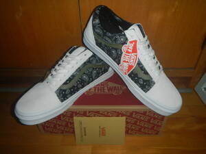 未使用　バンズ オールドスクール VANS OLD SKOOL オールドスクール　ペイズリー　スエード Paisley Suede White/Black VN0A5KRSYB2 刺繍