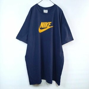 ナイキ　Tシャツ　半袖　ビッグロゴ　プリント　オーバーサイズ　ネイビー　XXL