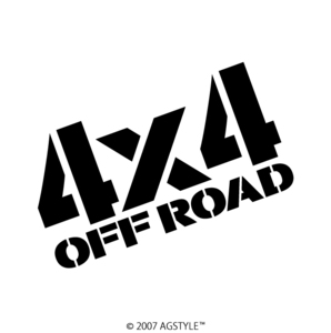 ゆうパケット送料無料 4x4 OFF ROAD オリジナル カッティングステッカー 四駆 泥遊び 4WD ステッカー OFFROAD クロカン OUTDOOR CAMP