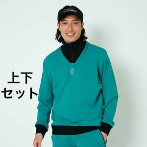 XXL/3L 新品定価52800円/V12 GOLF VTWELVE ヴィトゥエルヴ　ゴルフ　メンズ　スウェット　上下セット　ストレッチパンツ&トレーナー